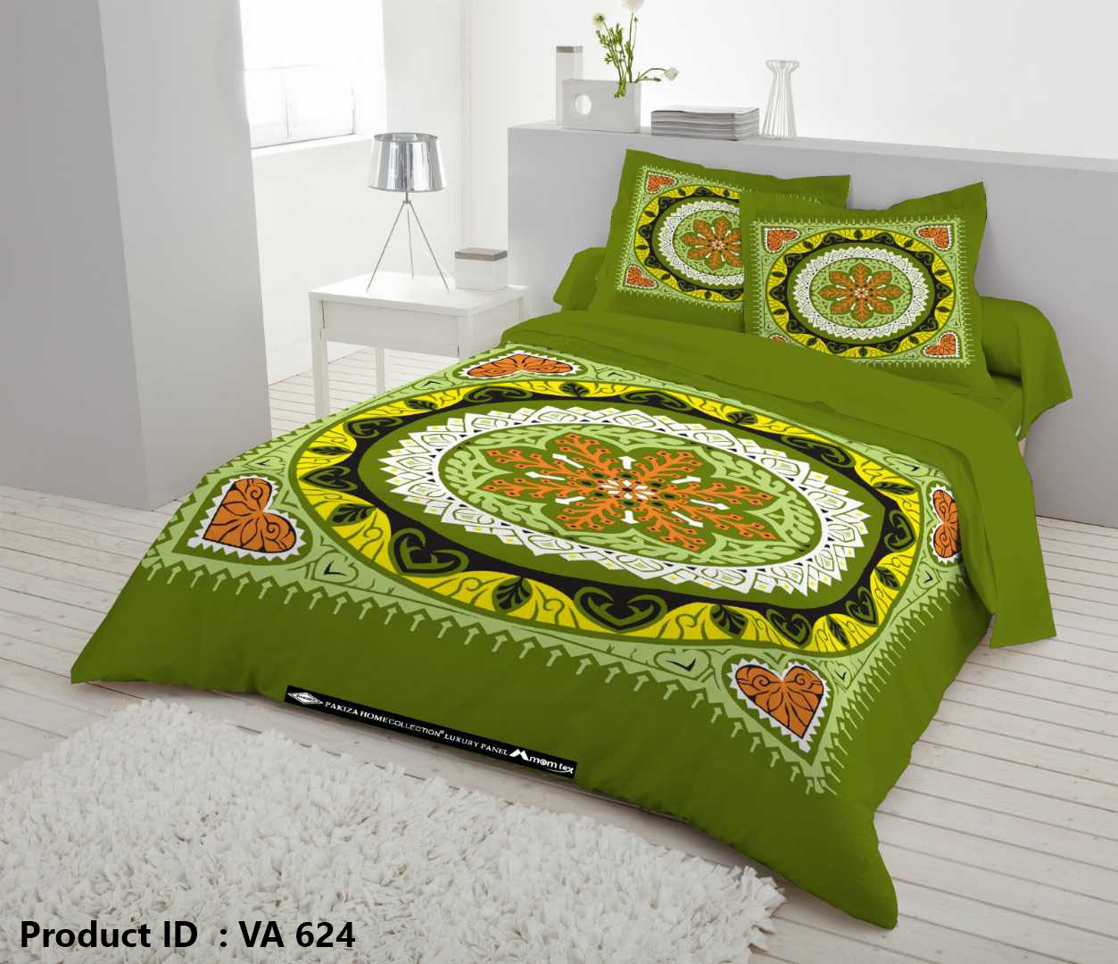 Digital Home Tex Luxury Panel Cotton Bed Sheet King Size